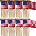 200 Pcs 4 x 6 Inch American Flags on Stick Small USA Stick Flags Mini Us Handheld Stick Flags with Safety Spear Top for 4th of July Parades Festival Events Independence Day Party Supplies