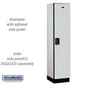 Salsbury Industries 18 in. Wide Single Tier Designer Wood Locker Gray - 1 x 6 ft. x 18 in.