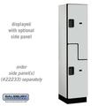 Salsbury Industries 18 in. Wide Double Tier S Style Designer Wood Locker Gray - 1 x 6 ft. x 18 in.