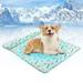 CUSSE Ice Silk Cooled Mat Mattress for Cats and Dogs Single Side Pillow Washable Removable Rectangular Cat and Dog Bed Green 15.74 x23.62