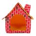 Pet House Foldable Bed Red Brick Chimney Cat Puppy Bed Tent Pet Removable Washable HouseRed