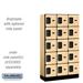 Salsbury 12 in. x 5 ft. x 15 in. 3 Wide Five Tier Box Style Designer Wood Locker - Maple