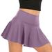 Ersazi Women Dress On Clearance Women s Fake Two-Piece Running Casual Summer Sports Exercise Cycling Shorts Gym Yoga Tennis Skirt (Including Pocket) Ruched Bodycon Dress for Women Purple Xxl