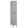 Salsbury Industries S-51165GY-A 6 ft. x 15 in. Extra Wide See-Through Assembled Metal Locker Gray - 1 wide