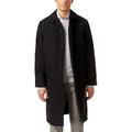 Adam Baker Men s AB901152 Single-Breasted Belted Trench Coat Classic All Year Round Raincoat - Black - 40L