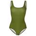 Swimsuit One Piece Swimsuit Women Women S Sexy Top Yoga Fitness Casual Tight Round Neck Sports Gym Women S Vest Swimsuit Sexy One Piece Swimsuit For Women(color:Green size:L)