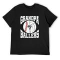 Mens Grandpa Of Ballers Ball Grandfather Volleyball Baseball T-Shirt Black X-Large