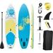 Inflatable Stand Up Paddle Board Ultra-Light with Premium SUP Paddle Board Accessories 1 Fins Adjustable Paddle Pump Backpack Leash Waterproof Phone Bag Non-Slip Deck Design for Adults Blue