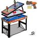 36â€� 4-in-1 Multi Game Table Combo Game Table Set for Kids Childrens Combination Arcade Set w/Pool Billiards Air Hockey Soccer Shooting Game for Home Game Room (Blue& Red)