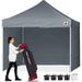 ABCCANOPY Ez Pop Up Canopy Tent with Sidewalls Commercial -Series Gray