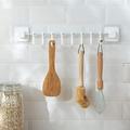 Wall Mounted Hook Rack Hanging Towel Rack Kitchen Tool Holder With 8 Movable Hooks Kitchen Utensil Storage Rack For Spoon Spatula Towels