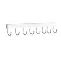 DESTYER Wall Mounted Key Holder Organization Holders Household Towel Keys Hat Fixed Hanger Kitchen Bathroom Hanging Rack Organizer Silver 8 hooks