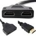 HDMI Splitter Cable Male to Dual HDMI 2 Female Y Splitter Adapter in HDMI HD LED