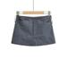 Women s Low Waist Gray Skirt-Grey-S