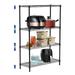 4 Tier Wire Shelving Unit Height Adjustable Wire Shelves with 265 LBS Capacity Metal Storage Rack Organizer for Laundry Kitchen Bathroom Pantry Closet (14 D x 35.5 W x 55 H Black)