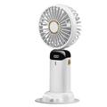 YOBOLK Fan Mini Fan Portable Fan Handheld Folding Fan Portable Electric Cold Compress Fan USB Rechargeable Desk Table Fan With 5 Wind Speed LED Digital Display Phone Holder(5000mA Power) Clearance