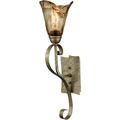 Style Wall Lamp 4 Light Bathroom Vanity Light with Amber Glow Glass Shade