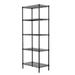 5 Tier Adjustable Storage Rack Metal Storage Wire Shelving Standing Storage Shelf Units for Bathroom Living Room Balcony Kitchen 550Lbs Capacity 21.2 L x 11.4 W x 59.1 H (Black)