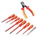 7.5â€� VDE Electrician Electrical Diagonal Side Wire Cutting Pliers + 8pc Screwdrivers