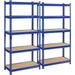 LLBIULife Shelves 5 Tier Adjustable Metal Shelving Unit Utility Shelves Garage Racks for Warehouse Garage Pantry Kitchen- Blue 29.5 x 12 x 60 Inch 2PCS