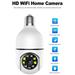 Wifi Light Bulb Camera Wireless Safety Home Courtyard Camera -1080p Pan Tilt Wireless 360 Degree Floodlight Night Vision 2.4ghz With Floodlight Human Motion Detection And Alarm