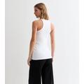 Maternity White Rib Racer Vest Top New Look