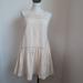 Free People Dresses | Free People Dress Neutral Cotton Linen Blend Boho Strappy Womens Size Large | Color: Cream/Tan | Size: L