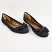 Coach Shoes | Coach Lynn Black Ballet Flats 8 Wide Bow Monogram Logo Signature Print Size 8b | Color: Black | Size: 8