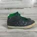 Adidas Shoes | Adidas Kids Neo High Tops Shoe Casual Sneakers Gray Suede Green Stripes 4 Us | Color: Gray/Green | Size: 4