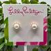 Lilly Pulitzer Jewelry | Lilly Pulitzer Nwt Petite Pearl And Rhinestone Studs | Color: Gold/White | Size: Os