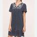 Anthropologie Dresses | Anthropologie September One Navy Blue Boho Dress Sz M | Color: Blue/White | Size: M