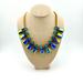 J. Crew Jewelry | J. Crew Rare Brle Iridescent Blue Teal Crystal Gem Statement Necklace | Color: Blue/Green | Size: Os