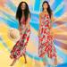 Free People Dresses | Intimately Free People Heat Wave Floral Print High/Low Dress In Red Combo M | Color: Blue/Red | Size: M