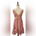 Free People Dresses | Free People Intimately One Adella Slip Mini Lace Dress Rose Size M Defective | Color: Pink | Size: M