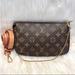 Louis Vuitton Bags | Authenticated Louis Vuitton Pochette Accessories Crossbody Shoulder Bag Wristlet | Color: Brown/Tan | Size: 9” X 1” X 5.2”