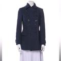 Burberry Jackets & Coats | Burberry Double-Breasted Cropped Coat Jacket Size 4 | Color: Blue | Size: 4