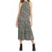 J. Crew Dresses | J.Crew Tiered Halter Floral Midi Dress | Color: Blue/Green | Size: 4