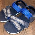 Coach Shoes | New! Coach Men’s Signature Jacpuard Sport Sandals Size 9 | Color: Blue/Gray | Size: 9