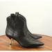 Jessica Simpson Shoes | Jessica Simpson Womens Nelda Western Ankle Booties Size 9 M Black Leather | Color: Black | Size: 9