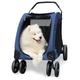 Dog Stroller for Large Dogs,Dog Stroller for Large Dogs Up to 121 Lbs, Folding Pet Stroller Dog Wagon for 2 Dogs with Dual-Entry,Outdoor Travel Pet Cart Jogger Stroller,Blue