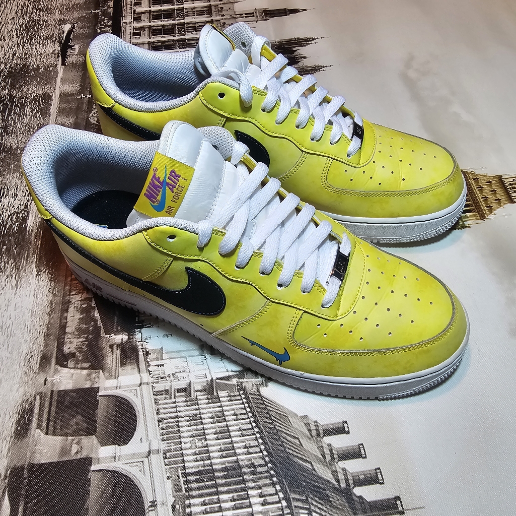 Nike Shoes | 2020-Nike Men's Air Force Low Peace Love Men's Size 12 Without Box Yellow/White | Color: White/Yellow | Size: 12