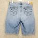 Levi's Shorts | Levis Shorts Womens 8 Stretch Bermuda Jean Faded Blue Button Flap Pockets | Color: Blue | Size: 8