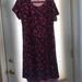 Lularoe Dresses | Gorgeous Lularoe Xl Purple And Pink Short Sleeve Midi Dress | Color: Pink/Purple | Size: Xl