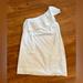 J. Crew Dresses | J.Crew White Linen&Cotton Loose Fit Flowy One Shoulder Ruffletop Dress 10 | Color: White | Size: 10