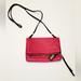 Coach Bags | Coach Rare Urbane Pebble Leather Fuschia Pink Fold Over Crossbody Bag | Color: Black/Pink | Size: Os