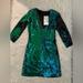 Zara Dresses | Mini Sequin Dress Zara | Color: Blue/Green | Size: Xs