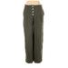 Emery Rose Casual Pants - High Rise: Green Bottoms - Women's Size Large