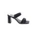 Dolce Vita Heels: Slip-on Chunky Heel Feminine Black Solid Shoes - Women's Size 7 - Open Toe