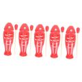 BESTonZON 5 Sets Small Wooden Fish Frog Toy Percussion Musical Instruments Toddler Percussion Instrument Wood Fish Figurines Home Decor Wood Toys Guiro Baby Toy Tool Red Child Fish Shape