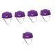 5pcs Stewardess Beret Womens Hats Plane Stewardess Caps Black Decor Stewardess Cosplay Hat Band Costume Hat Halloween Hat Aldult Toys Hood Hostess Bow Tie Purple Felt/2 ( Color : Purplex5pcs , Size :